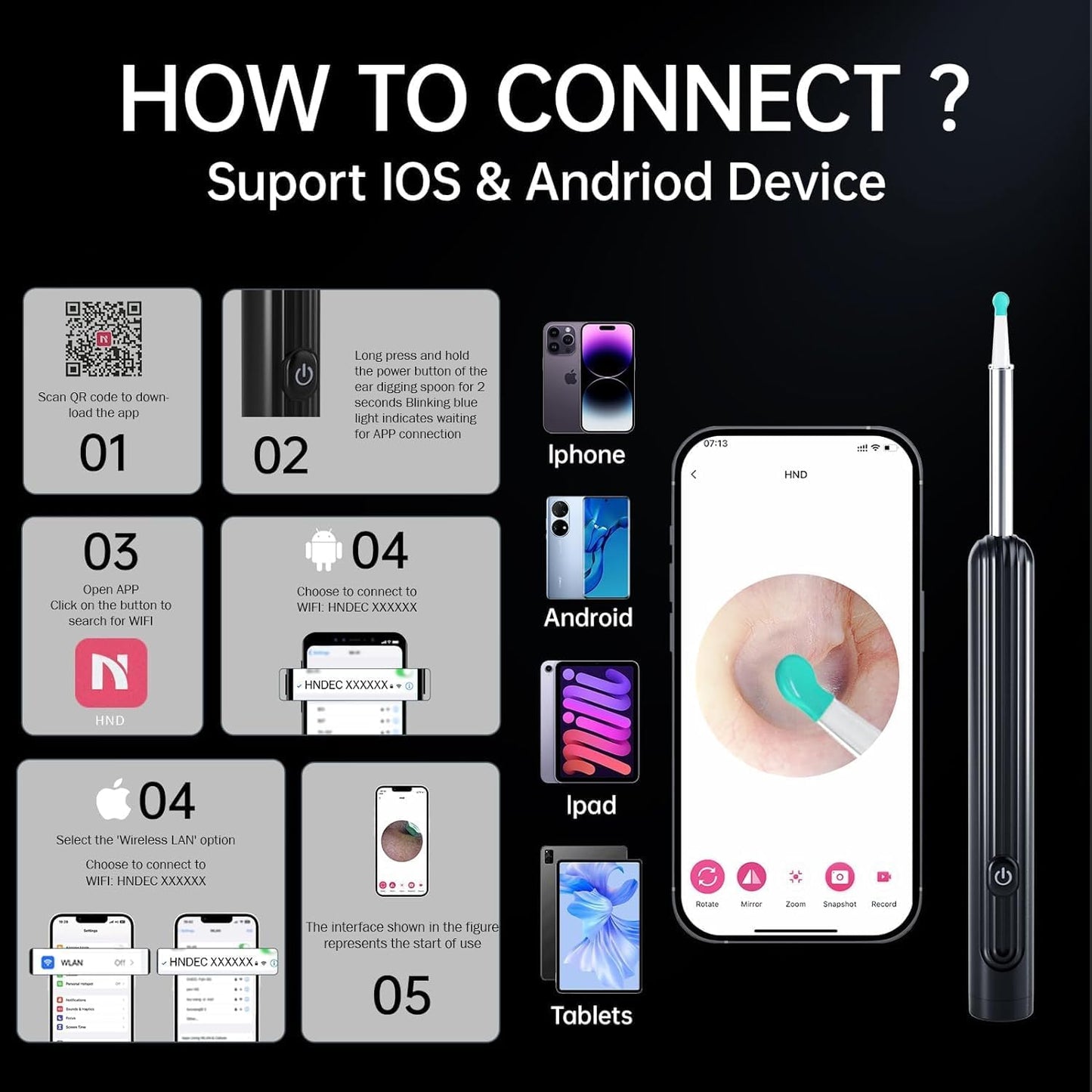 Limpiador de oídos inteligente